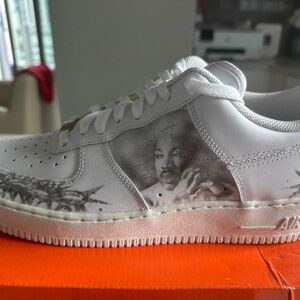 White Athletic Shoes MLK Air Force 1